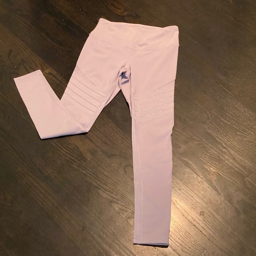 Zella workout leggings size M light gray, mesh cutouts
